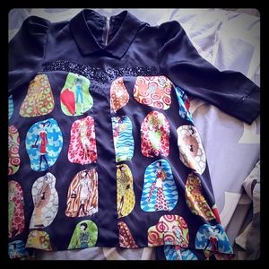 "Zodiac" graphic blouse